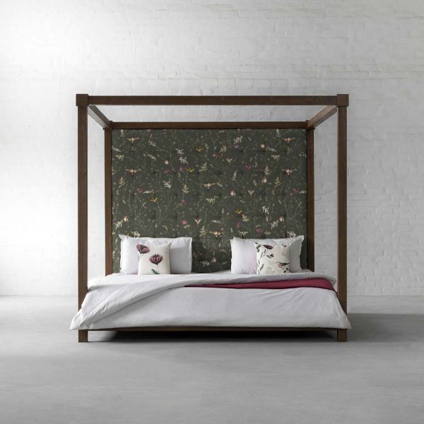 Anna’s Humming Bird in Deep Forest Cotton Linen Blend