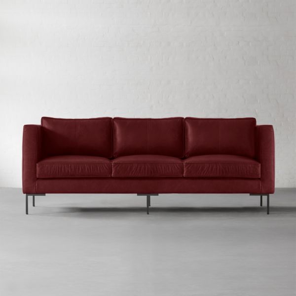 Berry Red Genuine Leather