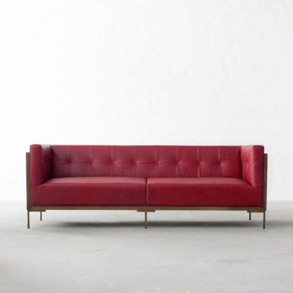 Berry Red Genuine Leather