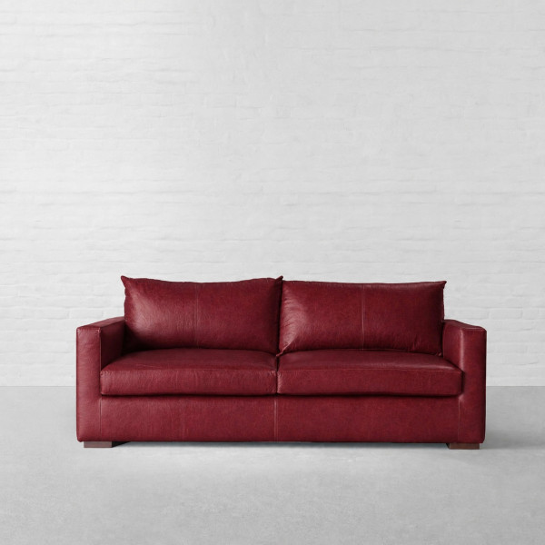 Berry Red Genuine Leather