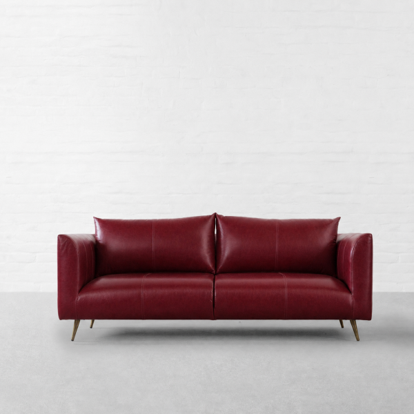 Berry Red Genuine Leather