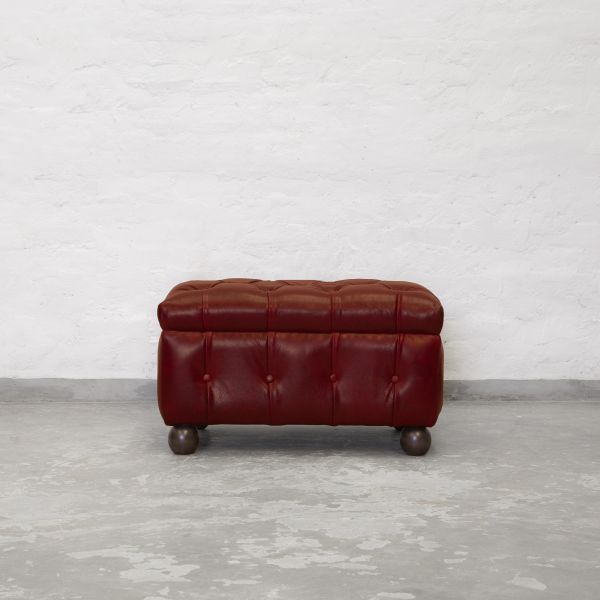 Berry Red Genuine Leather