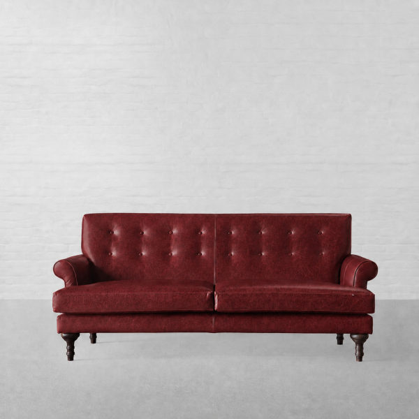 Berry Red Genuine Leather