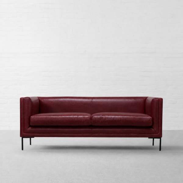 Berry Red Genuine Leather
