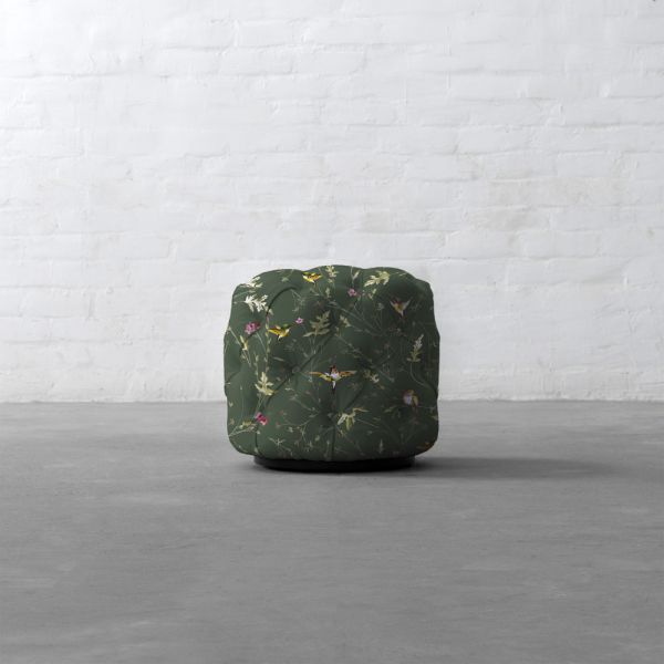 Anna’s Humming Bird in Deep Forest Cotton Linen Blend
