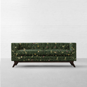 Anna’s Humming Bird in Deep Forest Cotton Linen Blend