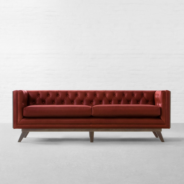 Berry Red Genuine Leather