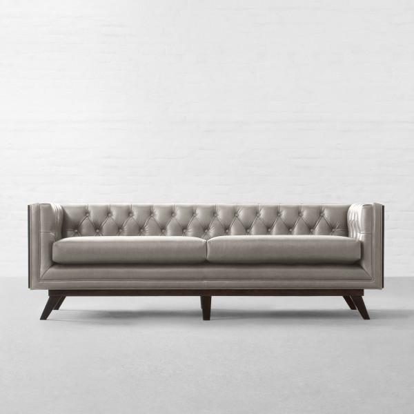 Grey Genuine Leather