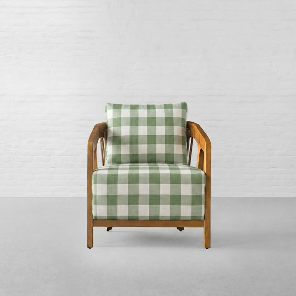 Cabin Checks Fabric Collection-Highland Green