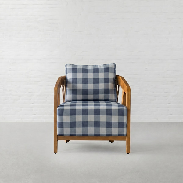 Cabin Checks Fabric Collection-Ireland Blue