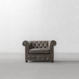 Grey Genuine Leather