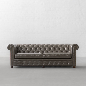 Grey Genuine Leather