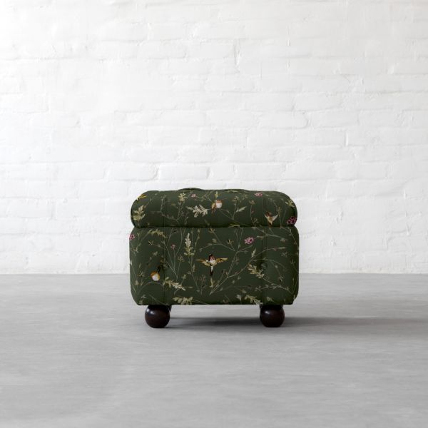 Anna’s Humming Bird in Deep Forest Cotton Linen Blend