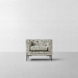 Chrysanthemums and Sparrows Breeze Cotton Linen Blend