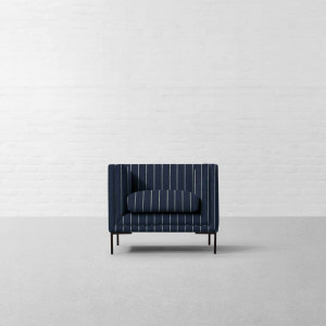 100% COTTON INDIGO & WHITE STRIPE (HANDWOVEN)