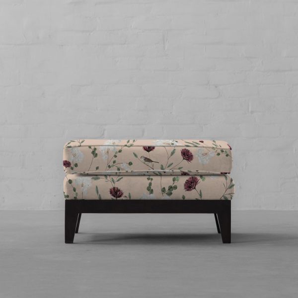 Chrysanthemums & Sparrows Shore Cotton Linen Blend