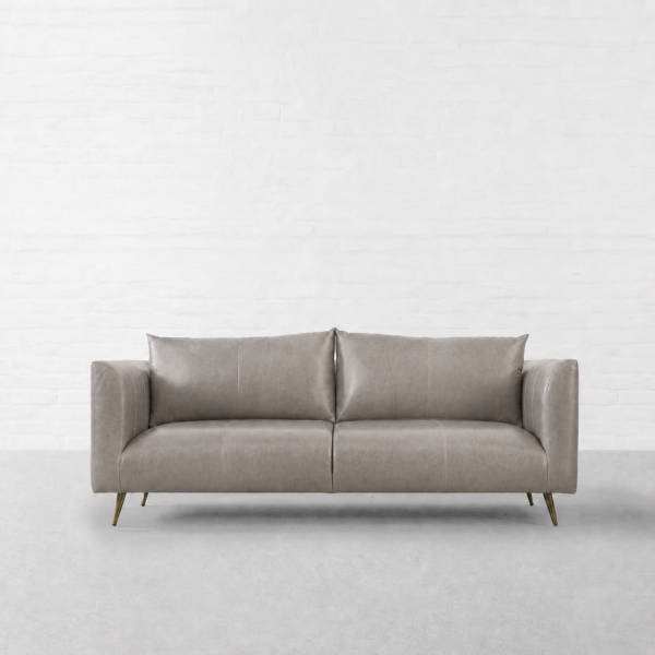 Grey Genuine Leather