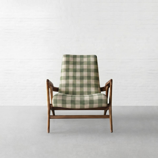 Cabin Checks Fabric Collection-Highland Green
