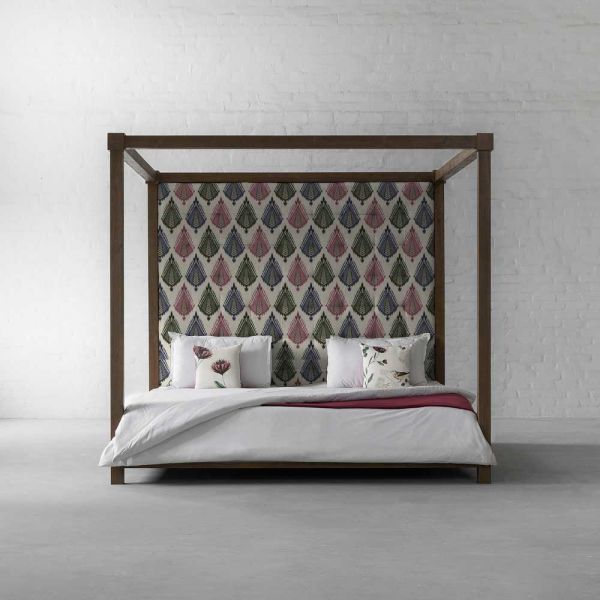 THE VAST IKAT FIELDS MIDDAY BLOOM COTTON LINEN BLEND