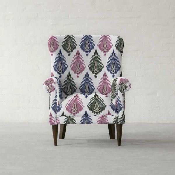 THE VAST IKAT FIELDS MIDDAY BLOOM COTTON LINEN BLEND