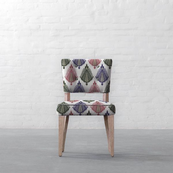 THE VAST IKAT FIELDS MIDDAY BLOOM FABRIC COTTON LINEN BLEND