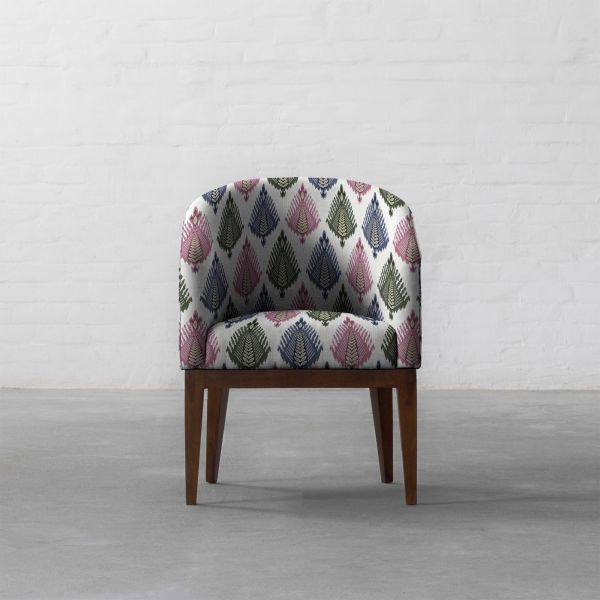 THE VAST IKAT FIELDS MIDDAY BLOOM FABRIC COTTON LINEN BLEND