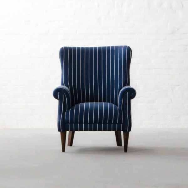 100% COTTON INDIGO & WHITE STRIPE (HANDWOVEN)