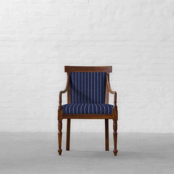 100% COTTON INDIGO & WHITE STRIPE (HANDWOVEN)