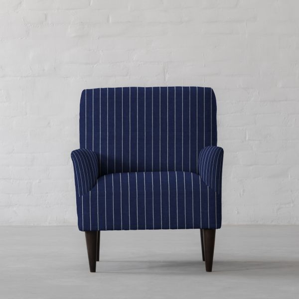 100% COTTON INDIGO & WHITE STRIPE (HANDWOVEN)