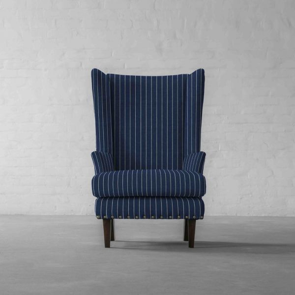 Indigo & White Stripes-Indigo