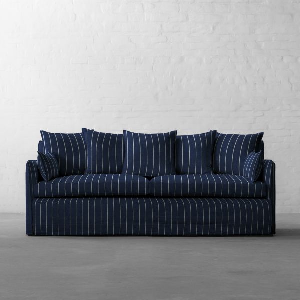 100% COTTON INDIGO & WHITE STRIPE (HANDWOVEN)