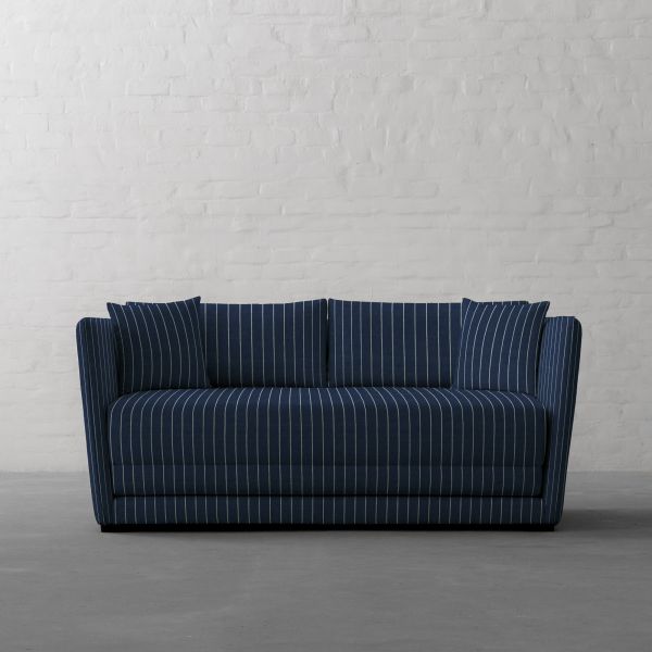 100% COTTON INDIGO & WHITE STRIPE (HANDWOVEN)