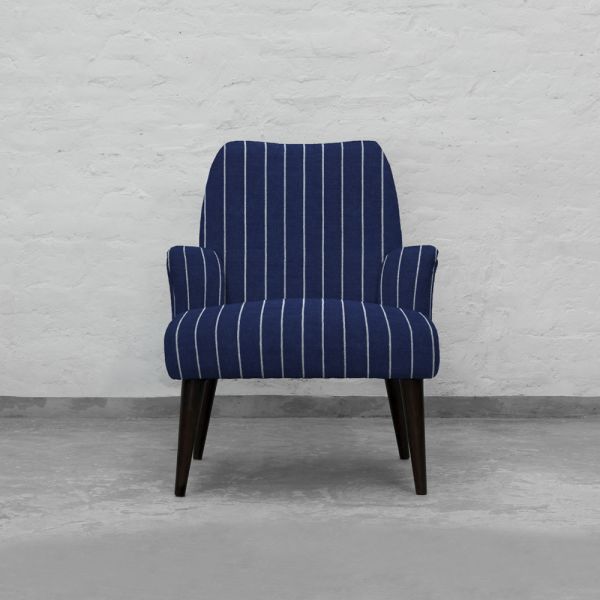 100% COTTON INDIGO & WHITE STRIPE (HANDWOVEN)