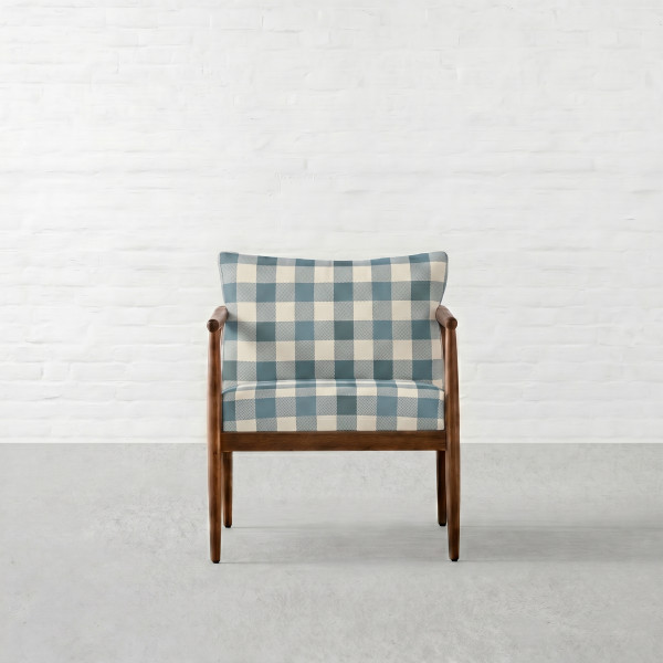 Cabin Checks Fabric Collection-Ireland Blue
