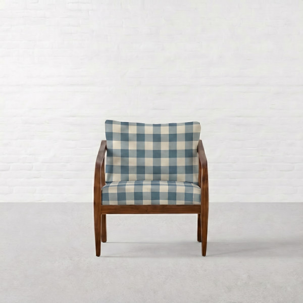 Cabin Checks Fabric Collection-Ireland Blue