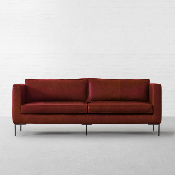 Berry Red Genuine Leather