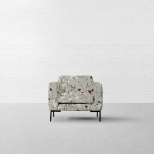 Chrysanthemums and Sparrows Breeze Cotton Linen Blend