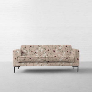 Chrysanthemums & Sparrows Shore Cotton Linen Blend
