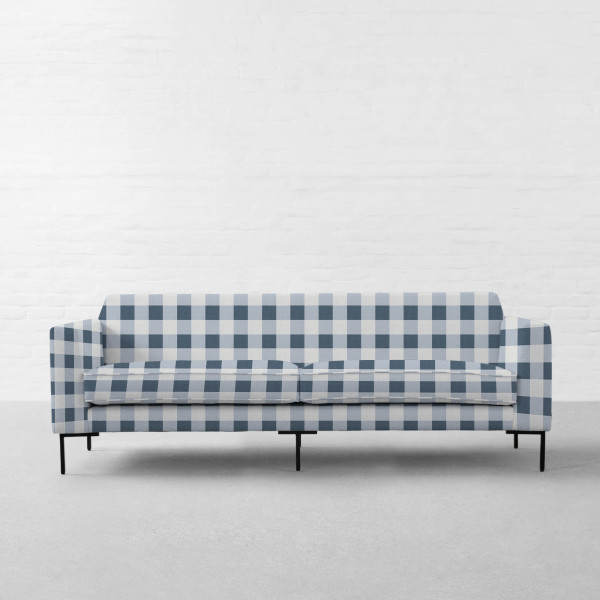 Cabin Checks Fabric Collection-Ireland Blue