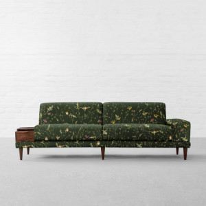 Anna’s Humming Bird in Deep Forest Cotton Linen Blend