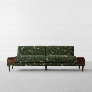 Anna’s Humming Bird in Deep Forest Cotton Linen Blend