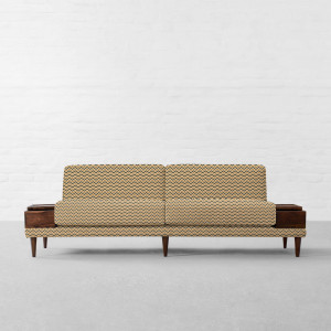 100% Linen Suave Chevrons