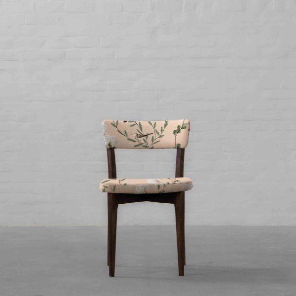 Chrysanthemums & Sparrows Shore Cotton Linen Blend