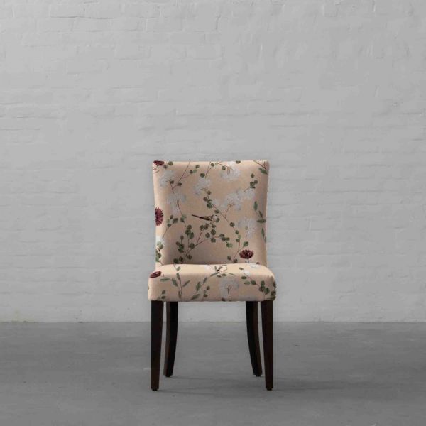 Chrysanthemums & Sparrows Shore Cotton Linen Blend