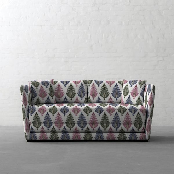 THE VAST IKAT FIELDS MIDDAY BLOOM COTTON LINEN BLEND