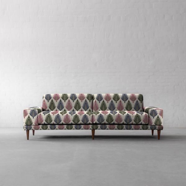 THE VAST IKAT FIELDS MIDDAY BLOOM COTTON LINEN BLEND