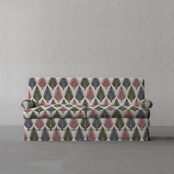 THE VAST IKAT FIELDS MIDDAY BLOOM FABRIC COTTON LINEN BLEND