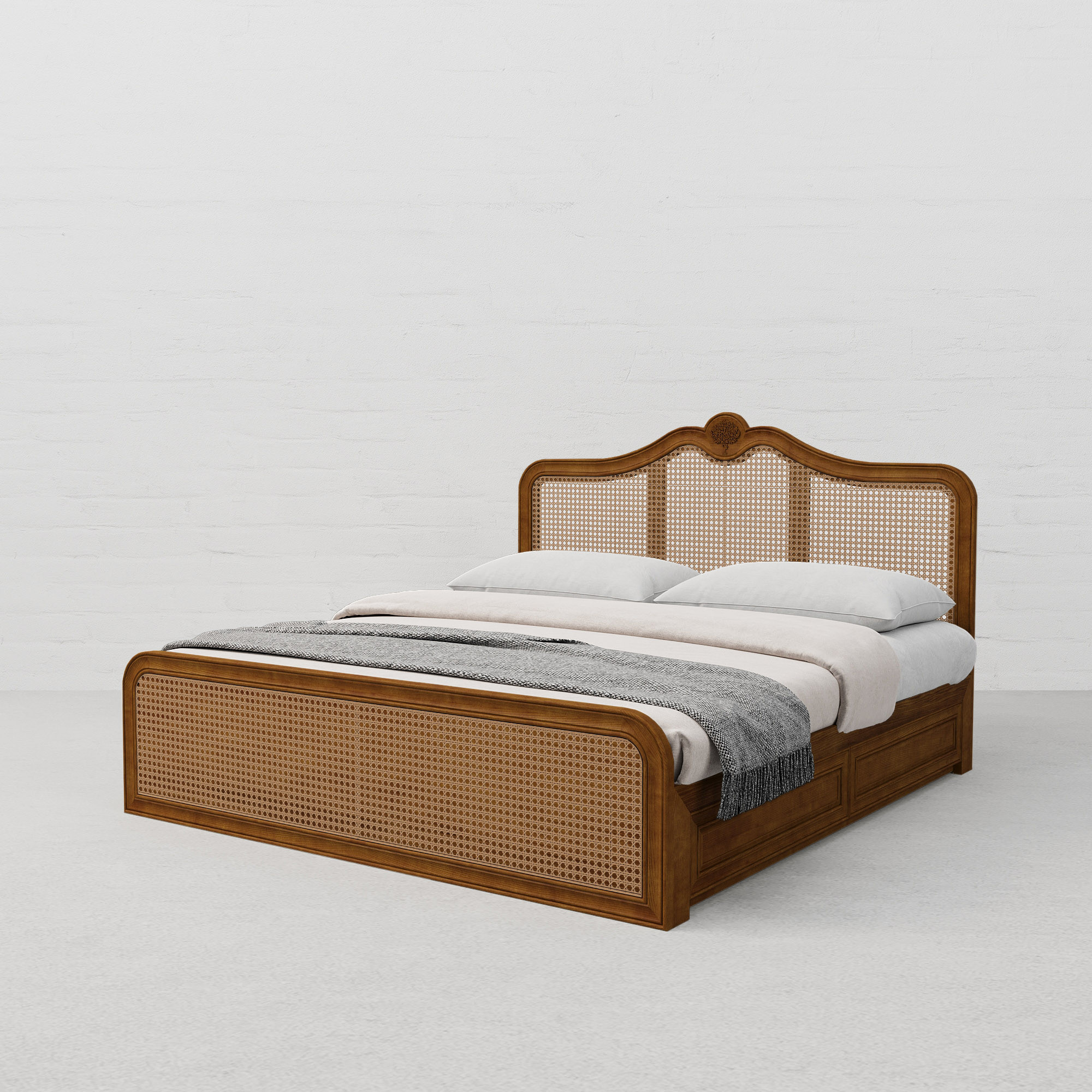 Summer Garden Rattan Bed with Drawer Storage – Stylish & Functional