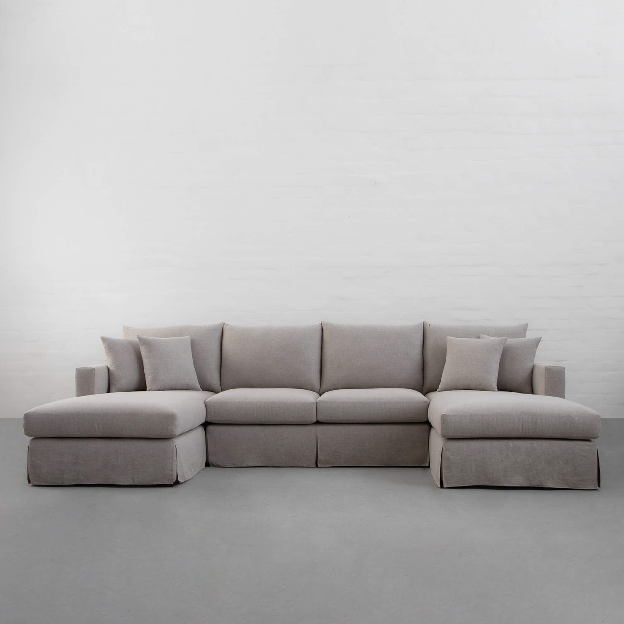 Large U Shape Sectional  with  Double Chaise-California