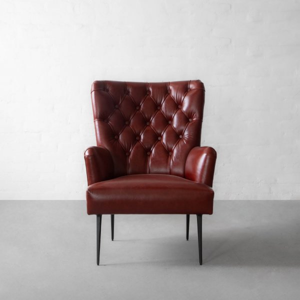 Melbourne Tufted Leather Armchair